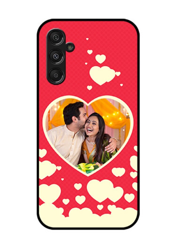 Samsung Galaxy M34 5G Custom Glass Mobile Case - Love Symbols Phone Cover Design