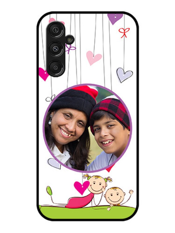 Custom Samsung Galaxy M34 5G Photo Printing on Glass Case - Cute Kids Phone Case Design