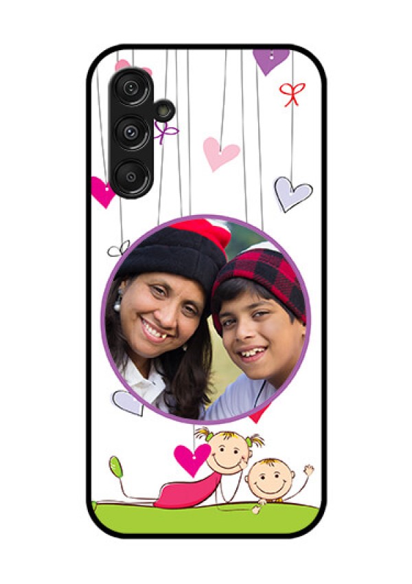 Samsung Galaxy M34 5G Photo Printing on Glass Case - Cute Kids Phone Case Design