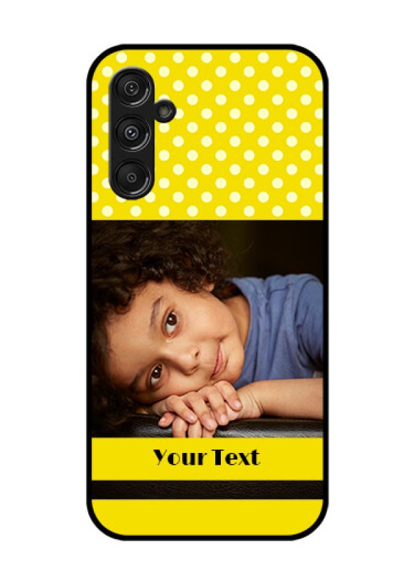 Samsung Galaxy M34 5G Custom Glass Phone Case - Bright Yellow Case Design