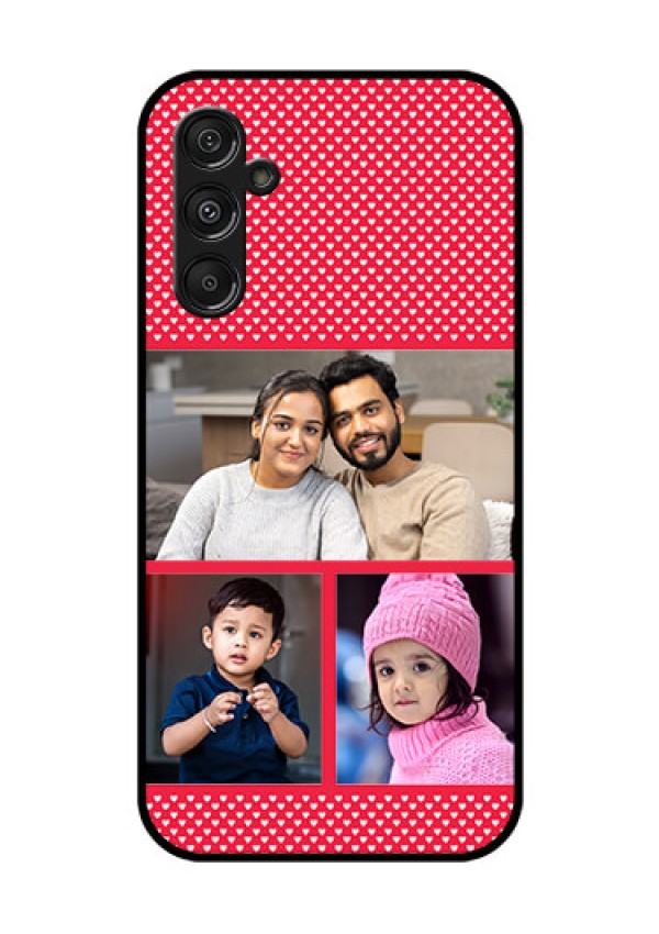 Samsung Galaxy M34 5G Personalized Glass Phone Case - Bulk Pic Upload Design