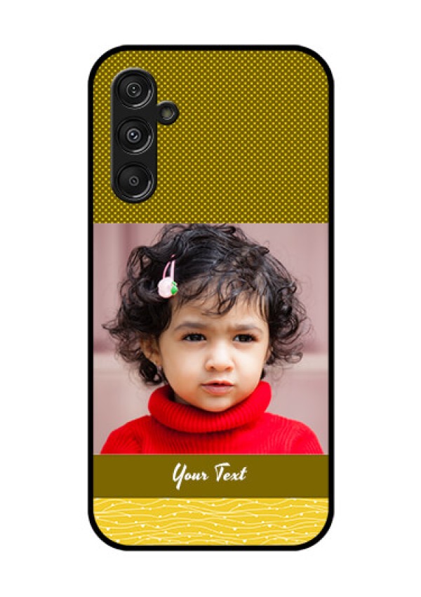Samsung Galaxy M34 5G Custom Glass Phone Case - Simple Green Color Design