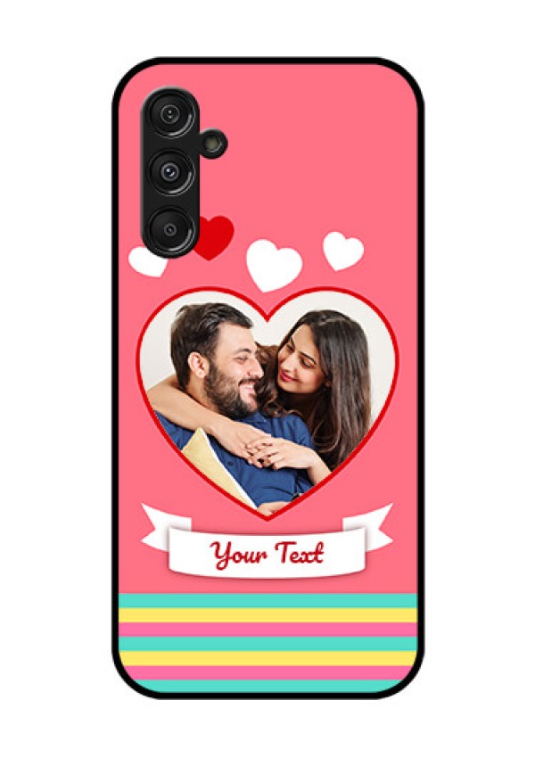 Samsung Galaxy M34 5G Photo Printing on Glass Case - Love Doodle Design