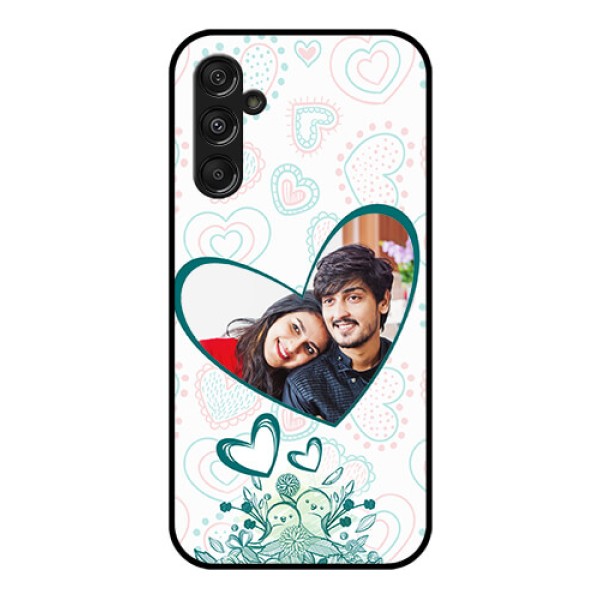 Samsung Galaxy M34 5G Photo Printing on Glass Case - Premium Couple Design Samsung Galaxy M34 5G Photo Printing on Glass Case - Premium Couple Design