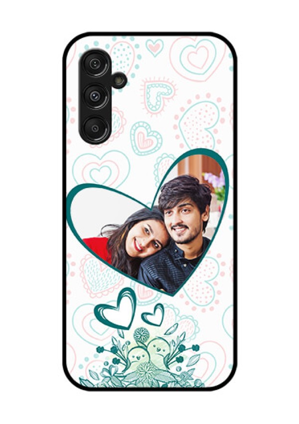 Samsung Galaxy M34 5G Photo Printing on Glass Case - Premium Couple Design