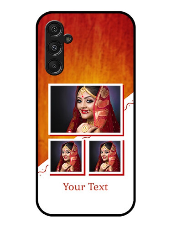Custom Samsung Galaxy M34 5G Custom Glass Phone Case - Wedding Memories Design