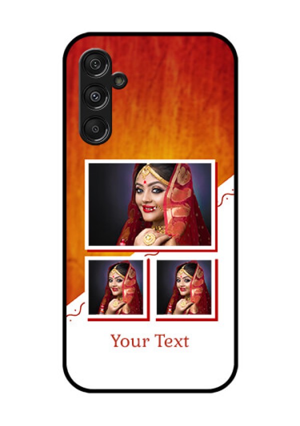 Samsung Galaxy M34 5G Custom Glass Phone Case - Wedding Memories Design