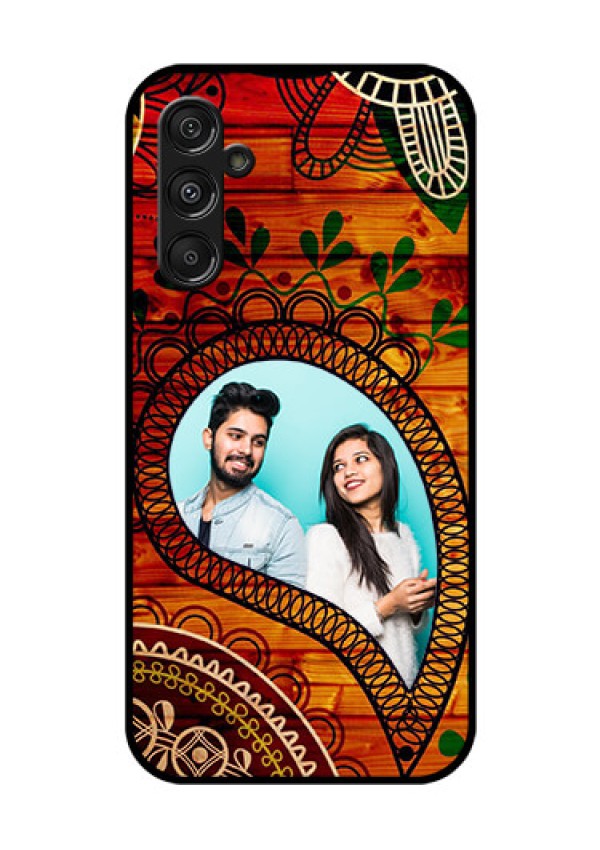 Samsung Galaxy M34 5G Personalized Glass Phone Case - Abstract Colorful Design