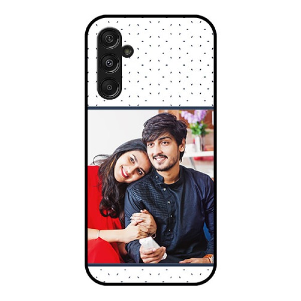 Samsung Galaxy M34 5G Personalized Glass Phone Case - Premium Dot Design