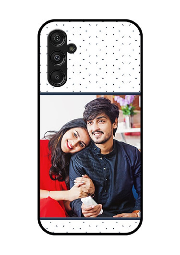 Samsung Galaxy M34 5G Personalized Glass Phone Case - Premium Dot Design