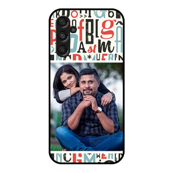 Samsung Galaxy M34 5G Personalized Glass Phone Case - Alphabet Design