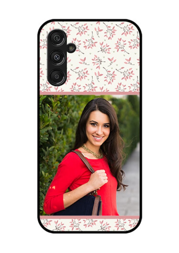 Samsung Galaxy M34 5G Custom Glass Phone Case - Premium Floral Design