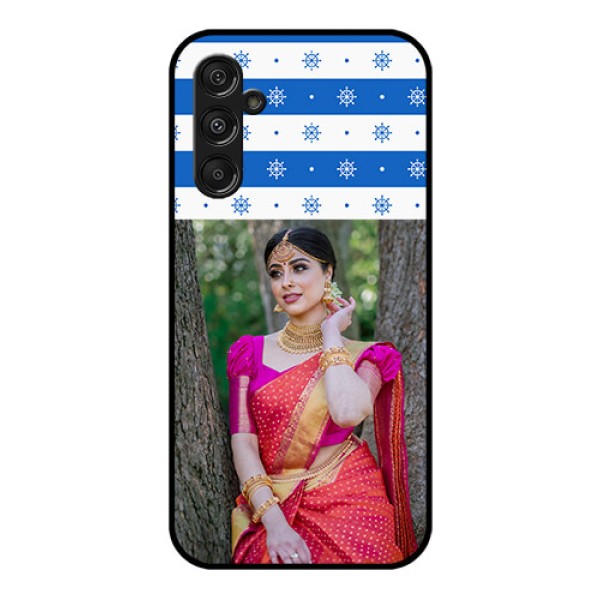 Samsung Galaxy M34 5G Photo Printing on Glass Case - Snow Pattern Design Samsung Galaxy M34 5G Photo Printing on Glass Case - Snow Pattern Design