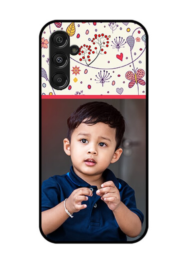 Samsung Galaxy M34 5G Custom Glass Mobile Case - Premium Floral Design