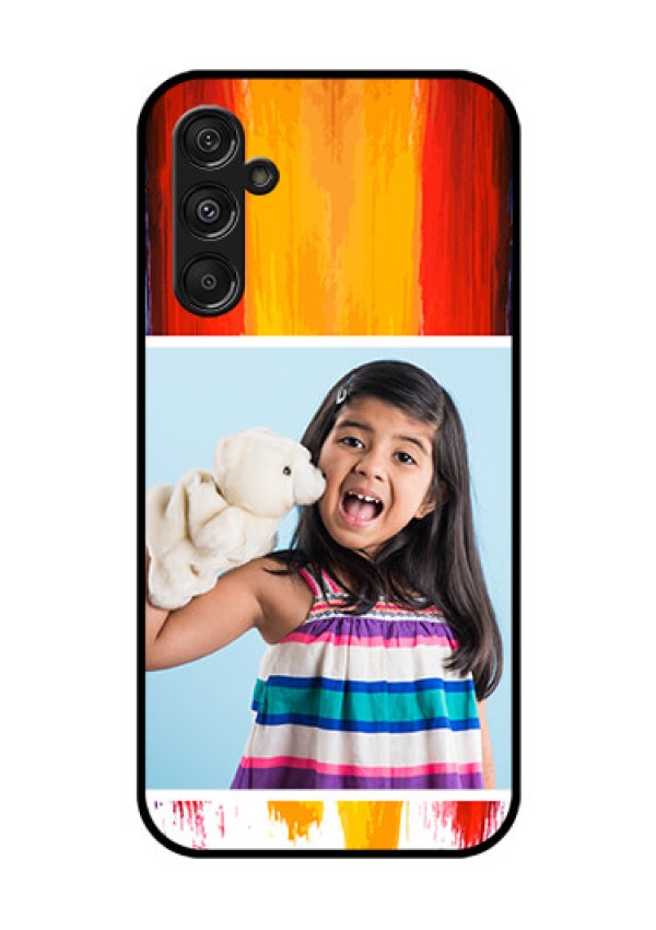 Samsung Galaxy M34 5G Personalized Glass Phone Case - Multi Color Design