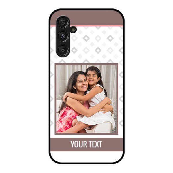Samsung Galaxy M34 5G Photo Printing on Glass Case - Simple Diamond Design Samsung Galaxy M34 5G Photo Printing on Glass Case - Simple Diamond Design