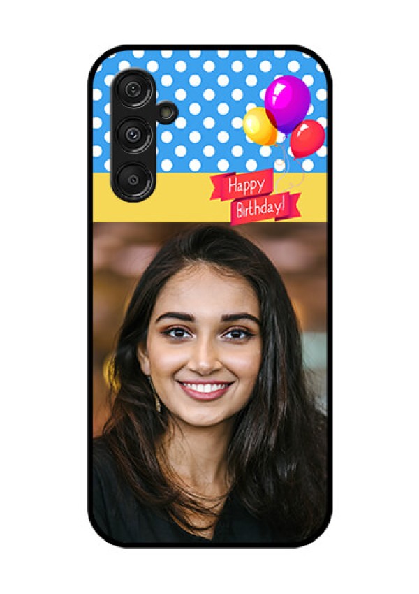 Samsung Galaxy M34 5G Custom Glass Mobile Case - Happy Birthday Design