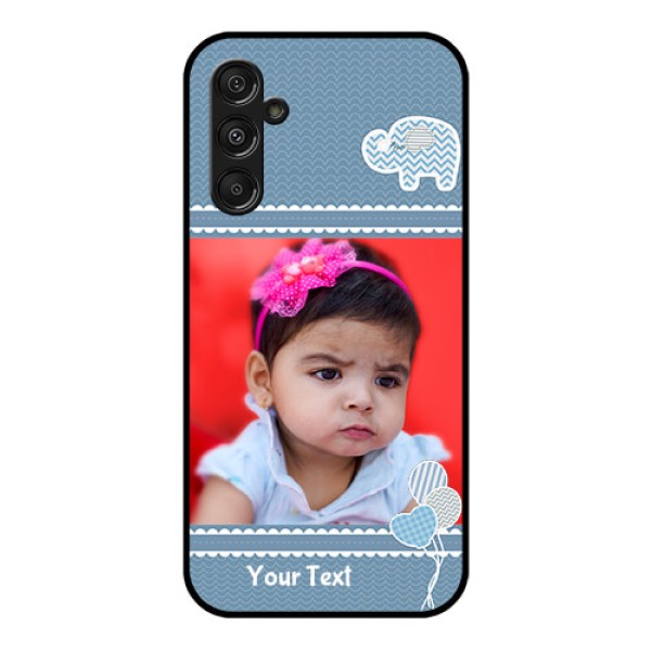 Samsung Galaxy M34 5G Photo Printing on Glass Case - with Kids Pattern Design
