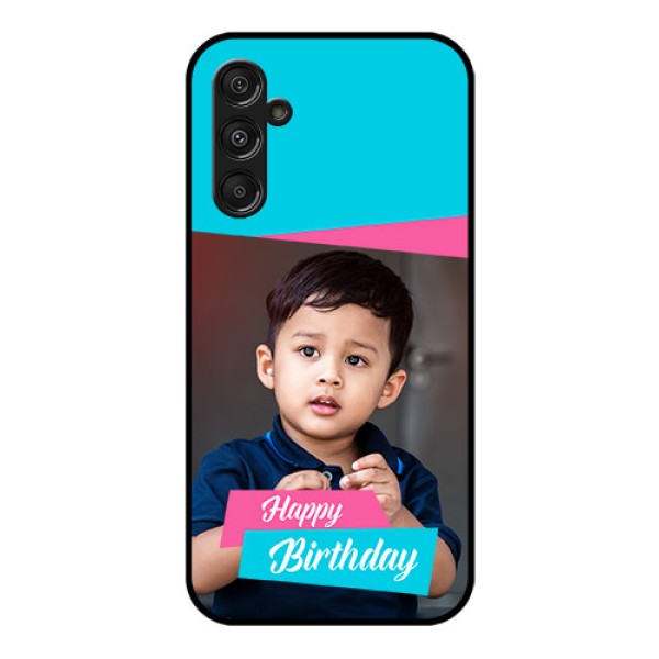 Samsung Galaxy M34 5G Personalized Glass Phone Case - Image Holder with 2 Color Design Samsung Galaxy M34 5G Personalized Glass Phone Case - Image Holder with 2 Color Design