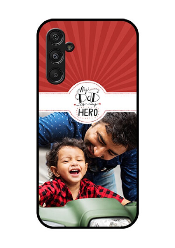 Samsung Galaxy M34 5G Photo Printing on Glass Case - My Dad Hero Design
