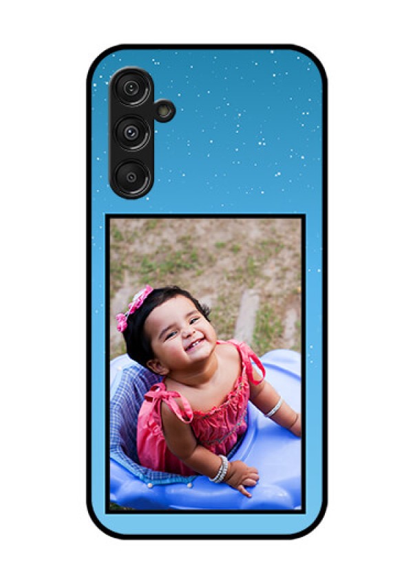 Samsung Galaxy M34 5G Custom Glass Mobile Case - Wave Pattern Colorful Design