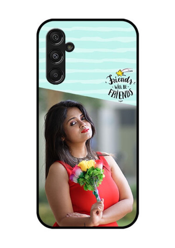 Samsung Galaxy M34 5G Custom Glass Phone Case - Friends Picture Icon Design