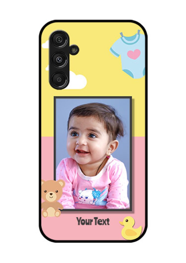 Samsung Galaxy M34 5G Photo Printing on Glass Case - Kids 2 Color Design
