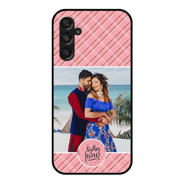 Samsung Galaxy M34 5G Personalized Glass Phone Case - Together Forever Design Samsung Galaxy M34 5G Personalized Glass Phone Case - Together Forever Design