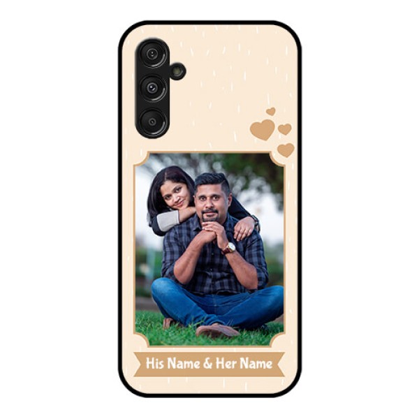 Samsung Galaxy M34 5G Custom Glass Phone Case - with confetti love design Samsung Galaxy M34 5G Custom Glass Phone Case - with confetti love design
