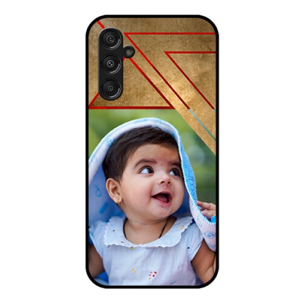 Samsung Galaxy M34 5G Personalized Glass Phone Case - Gradient Abstract Texture Design Samsung Galaxy M34 5G Personalized Glass Phone Case - Gradient Abstract Texture Design