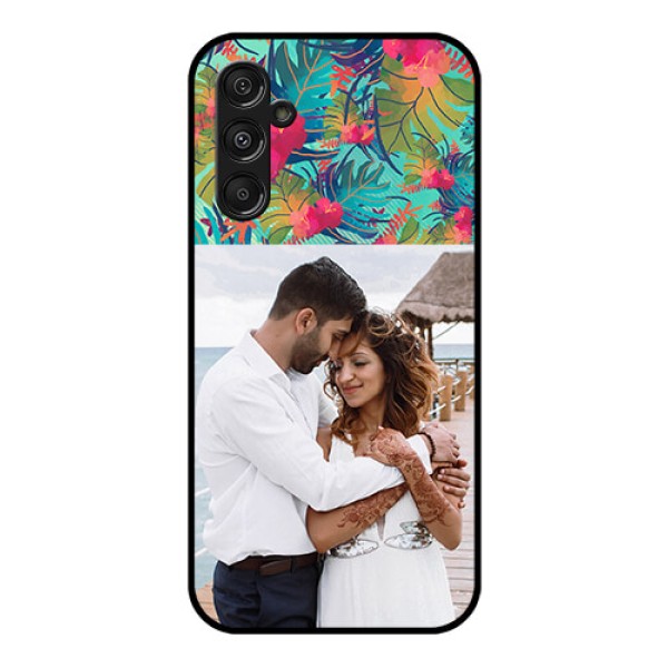Samsung Galaxy M34 5G Photo Printing on Glass Case - Watercolor Floral Design
