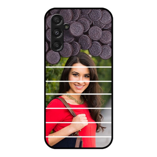 Samsung Galaxy M34 5G Custom Glass Phone Case - with Oreo Biscuit Design Samsung Galaxy M34 5G Custom Glass Phone Case - with Oreo Biscuit Design