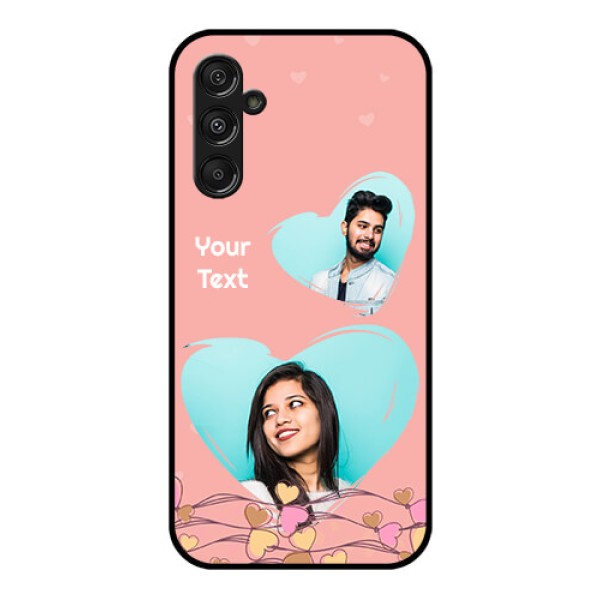 Samsung Galaxy M34 5G Custom Glass Mobile Case - Love Doodle Design