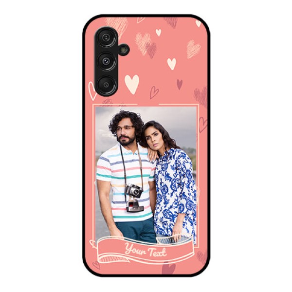 Samsung Galaxy M34 5G Custom Glass Phone Case - Love doodle art Design Samsung Galaxy M34 5G Custom Glass Phone Case - Love doodle art Design