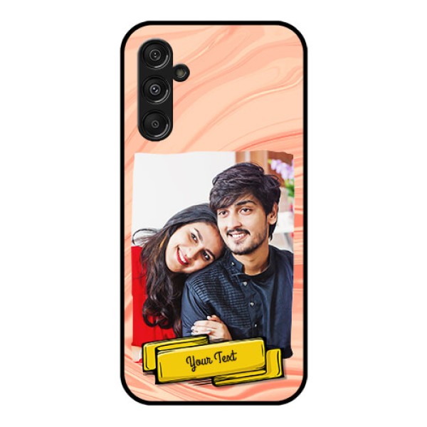 Samsung Galaxy M34 5G Personalized Glass Phone Case - Marble Texture Design Samsung Galaxy M34 5G Personalized Glass Phone Case - Marble Texture Design