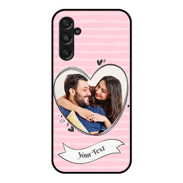 Samsung Galaxy M34 5G Custom Glass Phone Case - Vintage Heart Design Samsung Galaxy M34 5G Custom Glass Phone Case - Vintage Heart Design