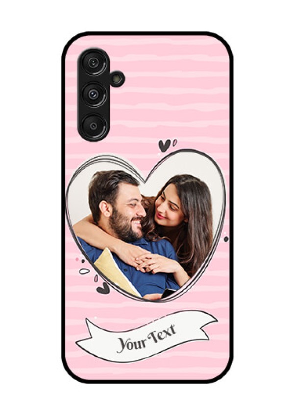 Samsung Galaxy M34 5G Custom Glass Phone Case - Vintage Heart Design