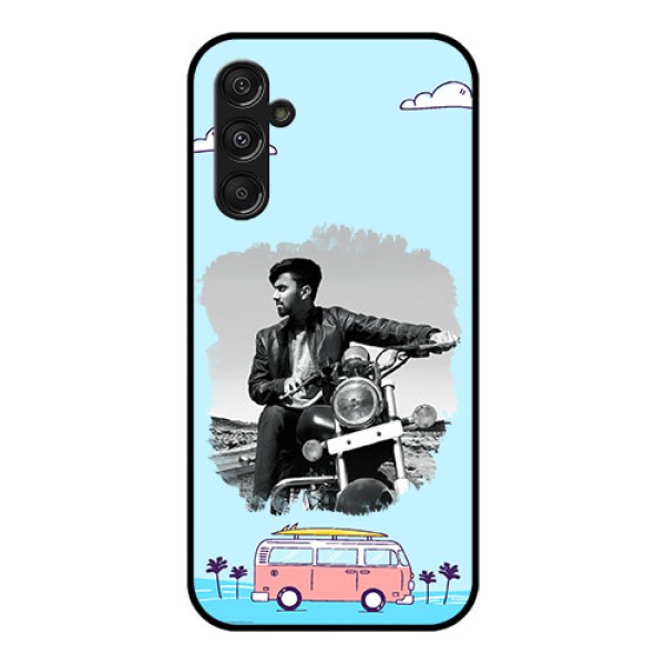 Samsung Galaxy M34 5G Photo Printing on Glass Case - Travel & Adventure Design Samsung Galaxy M34 5G Photo Printing on Glass Case - Travel & Adventure Design