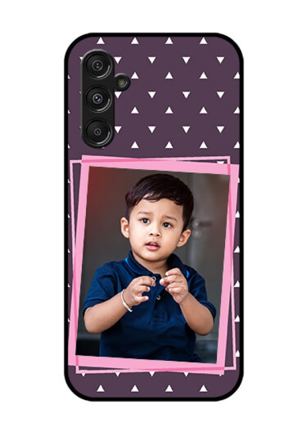 Samsung Galaxy M34 5G Custom Glass Mobile Case - Triangle Pattern Dotted Design