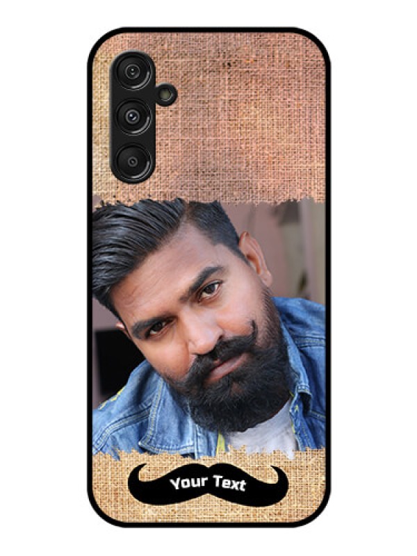 Custom Samsung Galaxy M34 5G Personalized Glass Phone Case - with Texture Design