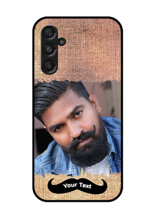 Samsung Galaxy M34 5G Personalized Glass Phone Case - with Texture Design