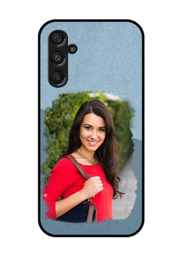 Samsung Galaxy M34 5G Custom Glass Mobile Case - Grunge Line Art Design
