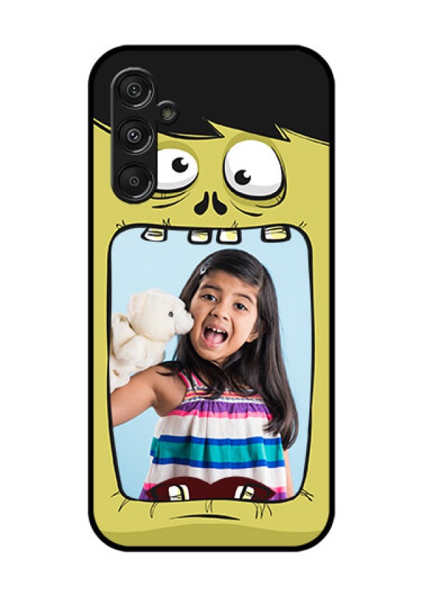 Samsung Galaxy M34 5G Personalized Glass Phone Case - Cartoon monster back case Design
