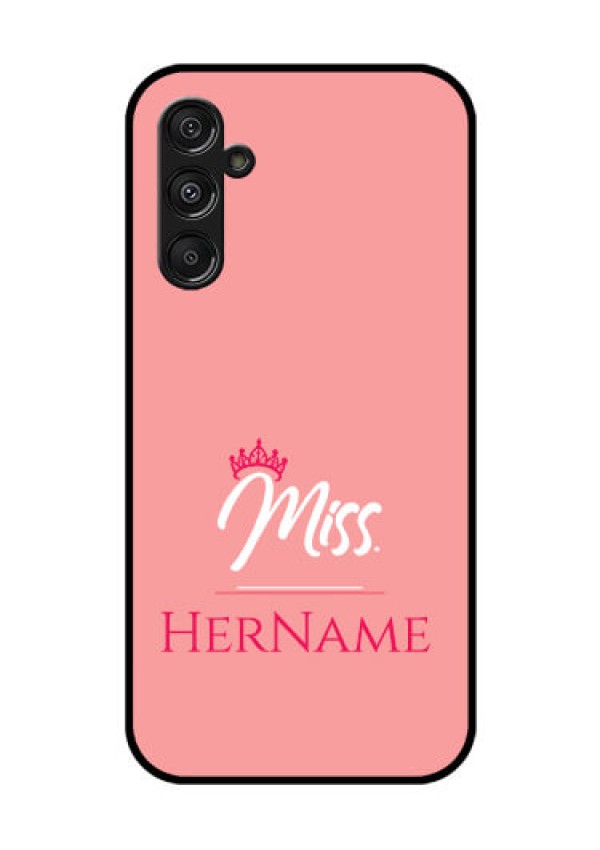 Samsung Galaxy M34 5G Custom Glass Phone Case Mrs with Name
