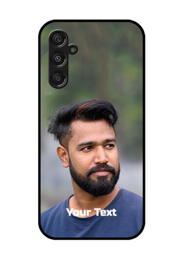 Samsung Galaxy M34 5G Glass Mobile Cover: Photo with Text