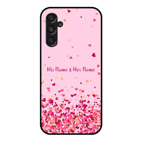 Samsung Galaxy M34 5G Photo Printing on Glass Case - Floating Hearts Design Samsung Galaxy M34 5G Photo Printing on Glass Case - Floating Hearts Design