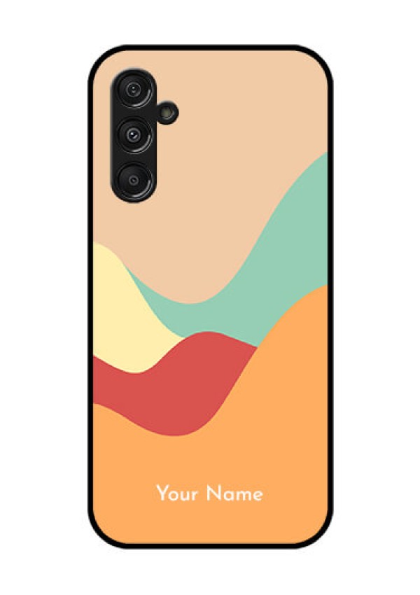 Samsung Galaxy M34 5G Personalized Glass Phone Case - Ocean Waves Multi-colour Design