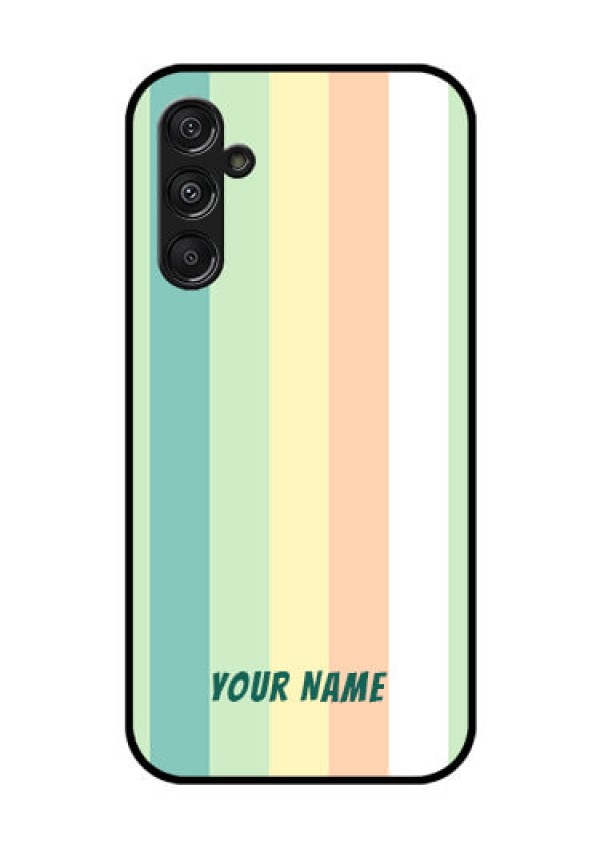 Samsung Galaxy M34 5G Photo Printing on Glass Case - Multi-colour Stripes Design