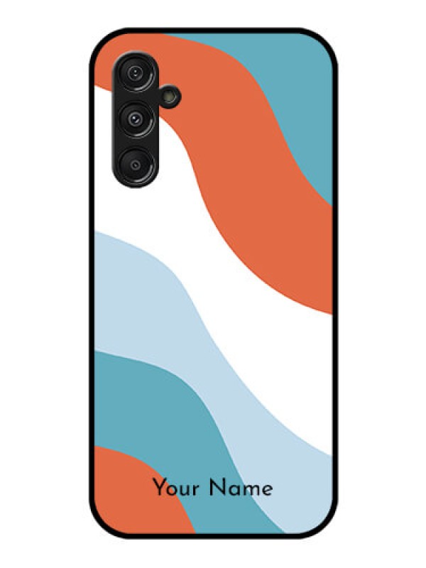 Custom Samsung Galaxy M34 5G Custom Glass Mobile Case - coloured Waves Design