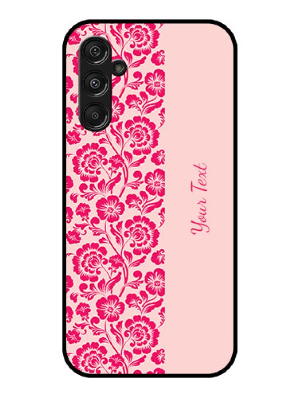 Custom Samsung Galaxy M34 5G Custom Glass Phone Case - Attractive Floral Pattern Design